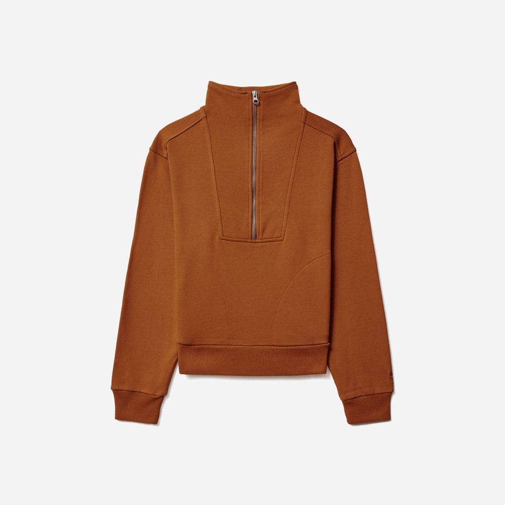 Everlane Track Quarter Zip in “Honey”